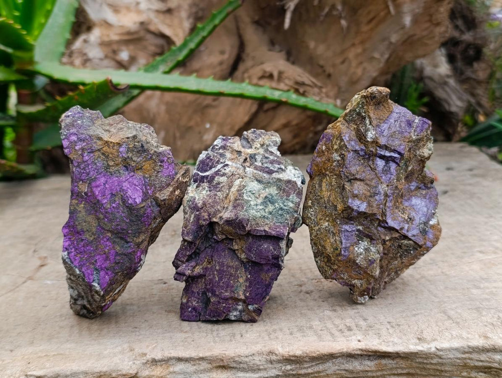 Natural Metallic Purpurite Specimens x 5 From Erongo, Namibia