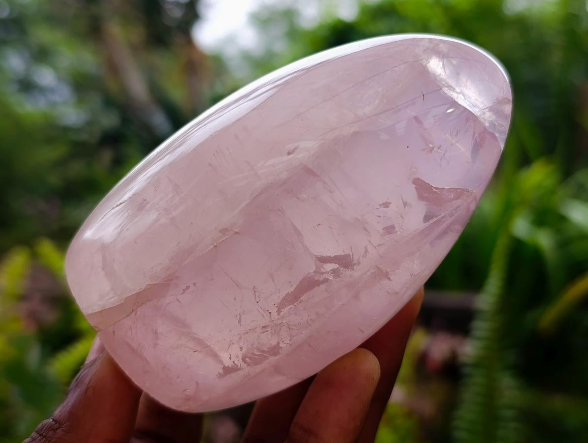 Polished Rose Quartz Standing Free Form x 4 From Madagascar