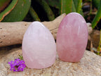 Polished Rose Quartz Standing Free Form x 4 From Madagascar