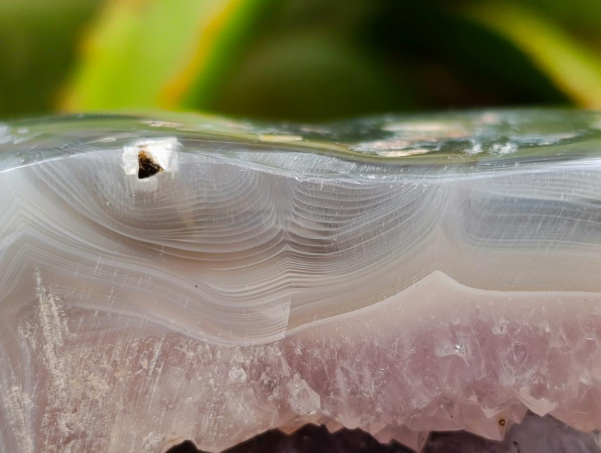 Polished Amethyst Agate Geodes x 2 From Madagascar