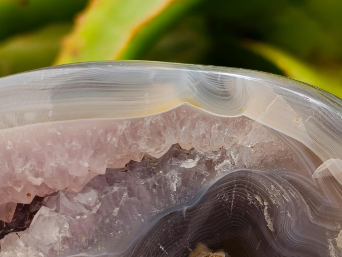 Polished Amethyst Agate Geodes x 2 From Madagascar