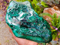 Polished Large Flower Banded Malachite Free Form x 1 From Congo