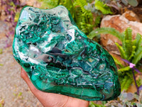 Polished Large Flower Banded Malachite Free Form x 1 From Congo