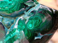 Polished Large Flower Banded Malachite Free Form x 1 From Congo