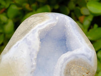 Polished Blue Lace Agate Standing Free Forms x 3 From Nsanje, Malawi