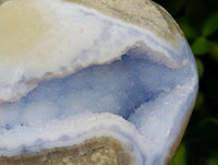 Polished Blue Lace Agate Standing Free Forms x 3 From Nsanje, Malawi