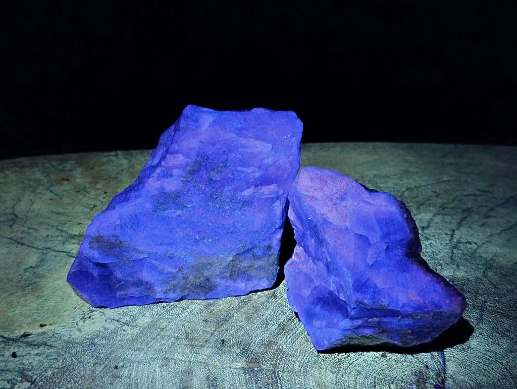 Natural Watermelon Fluorite Cobbed Specimens x 12 From Uis, Namibia