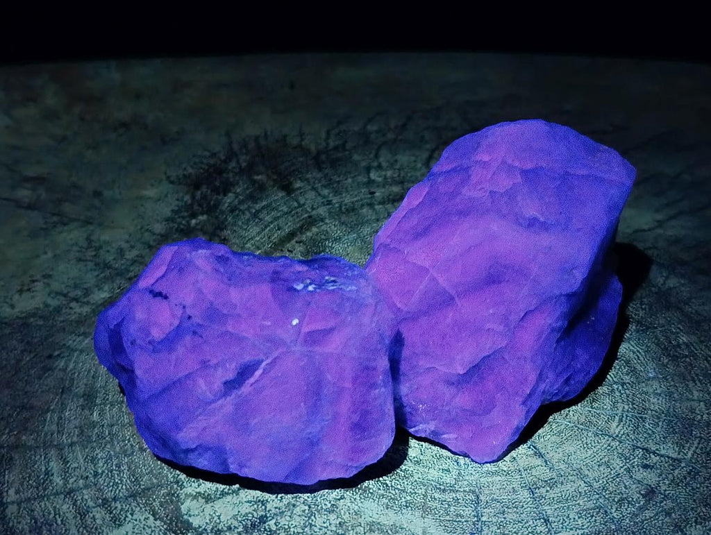 Natural Watermelon Fluorite Cobbed Specimens x 12 From Uis, Namibia