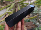 Polished Black Basalt Points x 6 From Madagascar