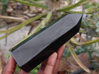 Polished Black Basalt Points x 6 From Madagascar