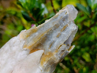 Natural Large Drusy Quartz Coated Spearhead Calcite Specimens x 4 From Alberts Mountain, Lesotho