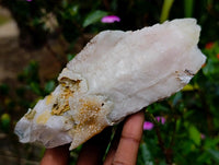 Natural Large Drusy Quartz Coated Spearhead Calcite Specimens x 4 From Alberts Mountain, Lesotho