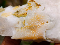 Natural Large Drusy Quartz Coated Spearhead Calcite Specimens x 4 From Alberts Mountain, Lesotho