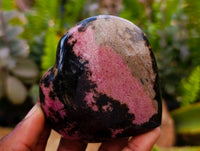Polished Rhodonite Hearts x 4 From Ambindavato, Madagascar