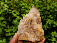 Natural Smokey Phantom Quartz Clusters x 3 From Luena, Congo