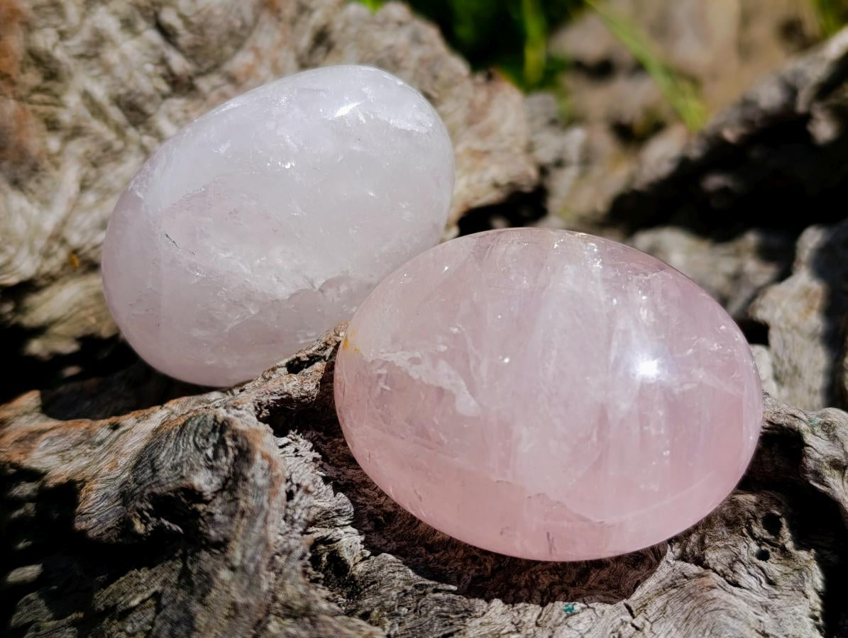 Polished Rose Quartz Palm Stones x 20 From Madagascar
