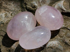 Polished Rose Quartz Palm Stones x 20 From Madagascar