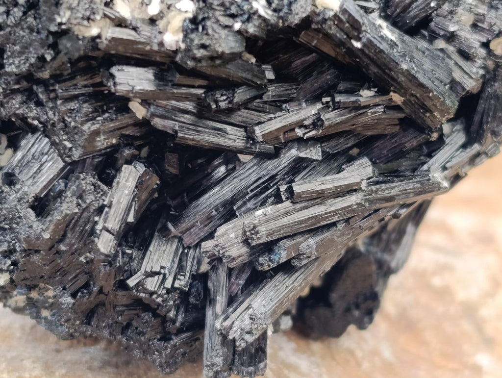 Natural Schorl Black Tourmaline with Vermiculite x 3 From Erongo, Namibia