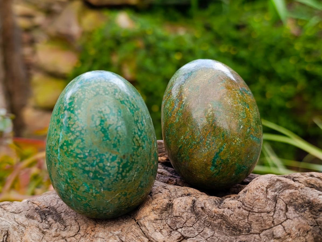 Polished Verdite Eggs x 12 From Zimbabwe