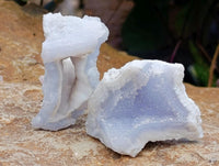 Natural Etched Blue Chalcedony Geodes x 59 From Nsanje, Malawi