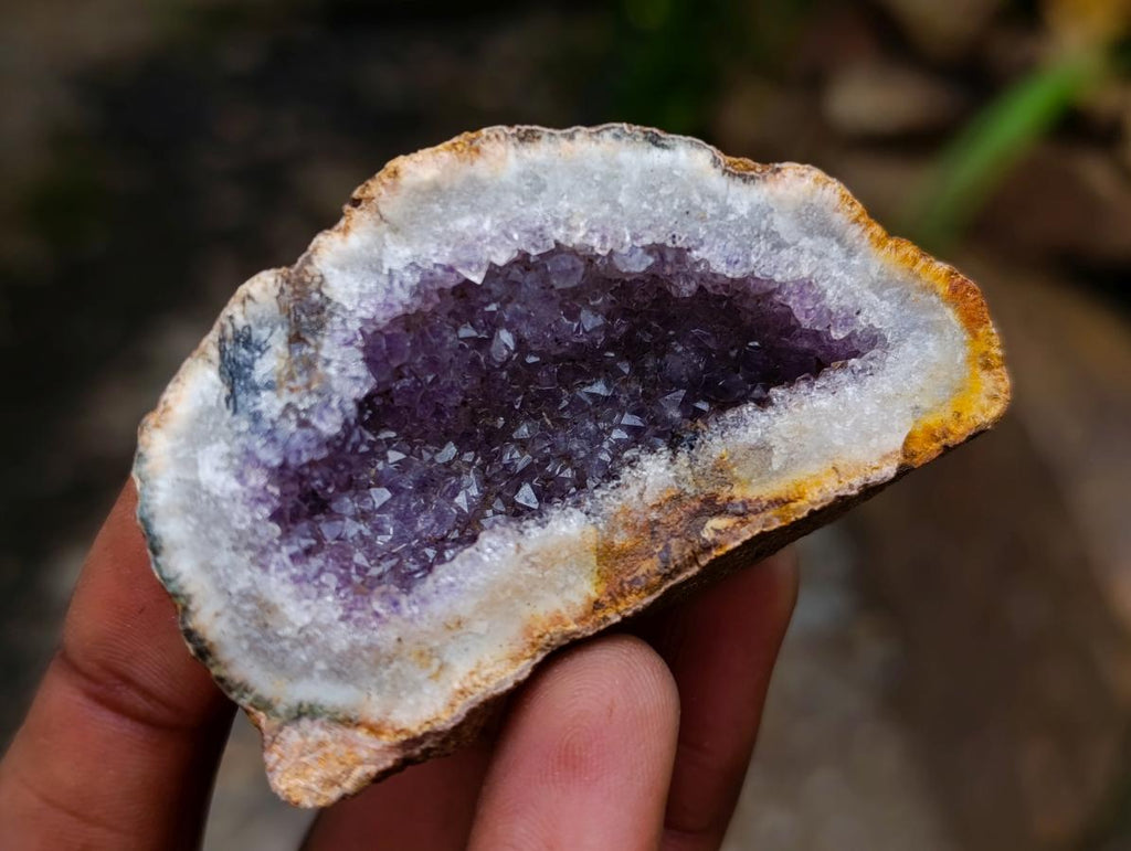 Natural Amethyst Agate Geodes And Plates x 12 From Zululand, South Africa