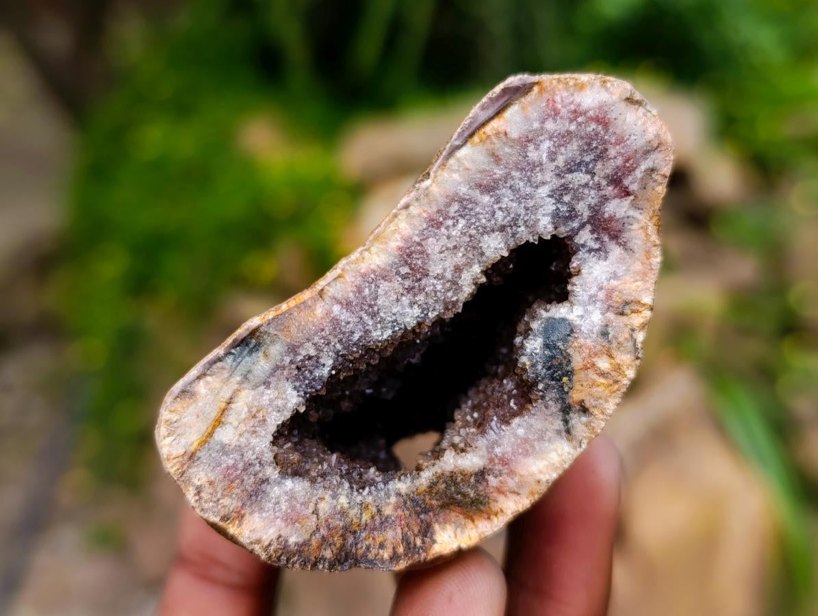Natural Amethyst Agate Geodes And Plates x 12 From Zululand, South Africa