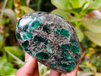 Polished Emerald Mica 'Mutokolite' Standing Free Forms x 3 From Mutoko, Zimbabwe