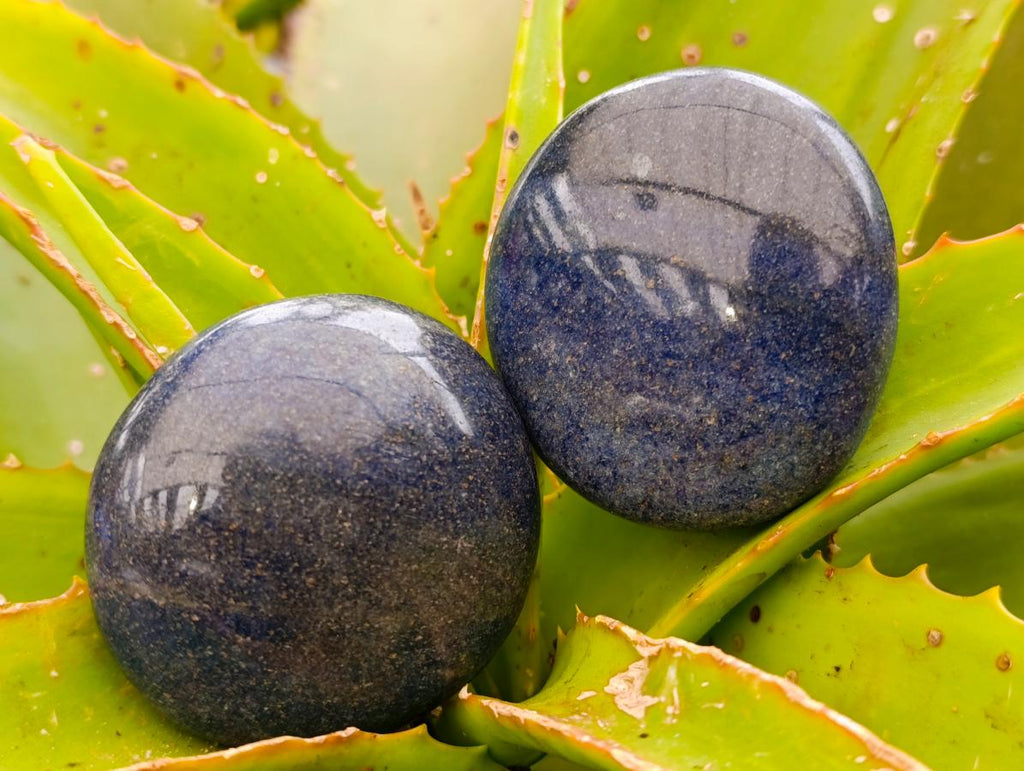 Polished Lazulite Galets x 12 From Madagascar