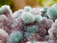 Natural Drusy Quartz Coated Ball Malachite On Dolomite Specimen x 1 From Mindingi Mine, Kambove, Congo