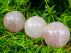 Polished Star Rose Quartz Spheres x 6 From Madagascar