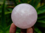 Polished Star Rose Quartz Spheres x 6 From Madagascar