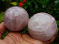 Polished Star Rose Quartz Spheres x 6 From Madagascar