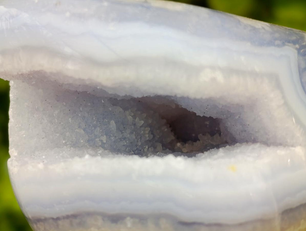 Polished Blue Lace Agate Standing Free Forms x 2 From Nsanje, Malawi