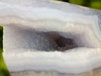 Polished Blue Lace Agate Standing Free Forms x 2 From Nsanje, Malawi