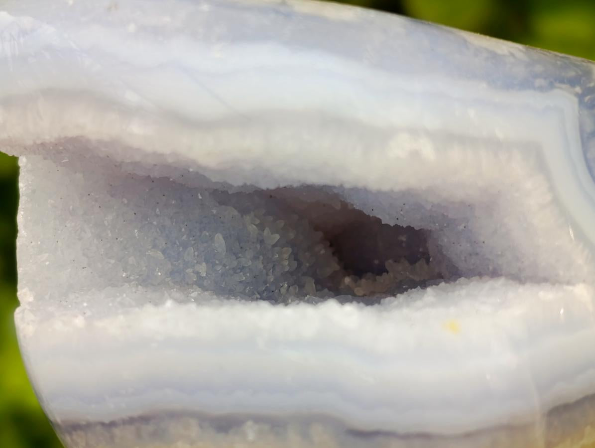 Polished Blue Lace Agate Standing Free Forms x 2 From Nsanje, Malawi