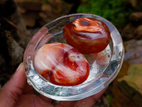 Polished Carnelian Agate Gemstone Galets x 12 From Madagascar