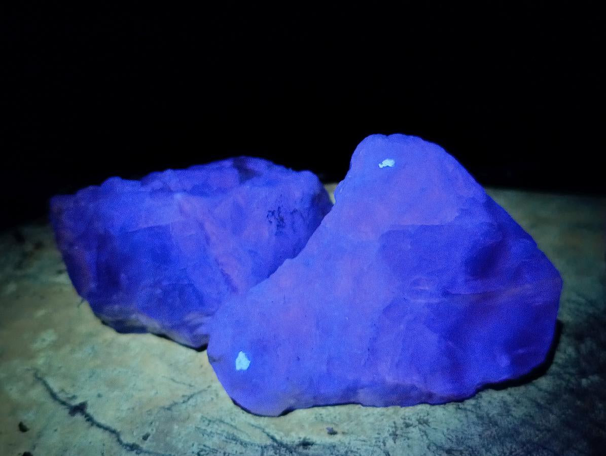 Natural Watermelon Fluorite Cobbed Specimens x 12 From Uis, Namibia