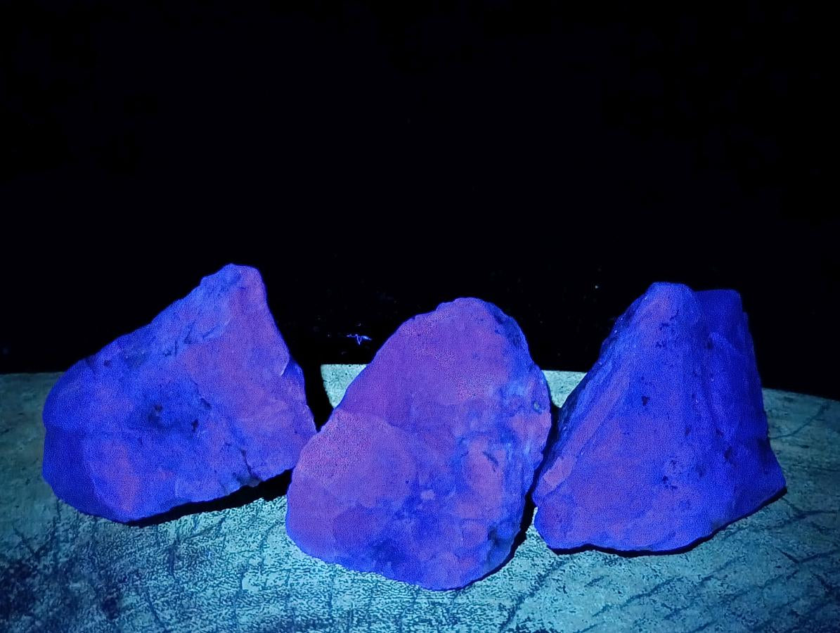 Natural Watermelon Fluorite Cobbed Specimens x 12 From Uis, Namibia