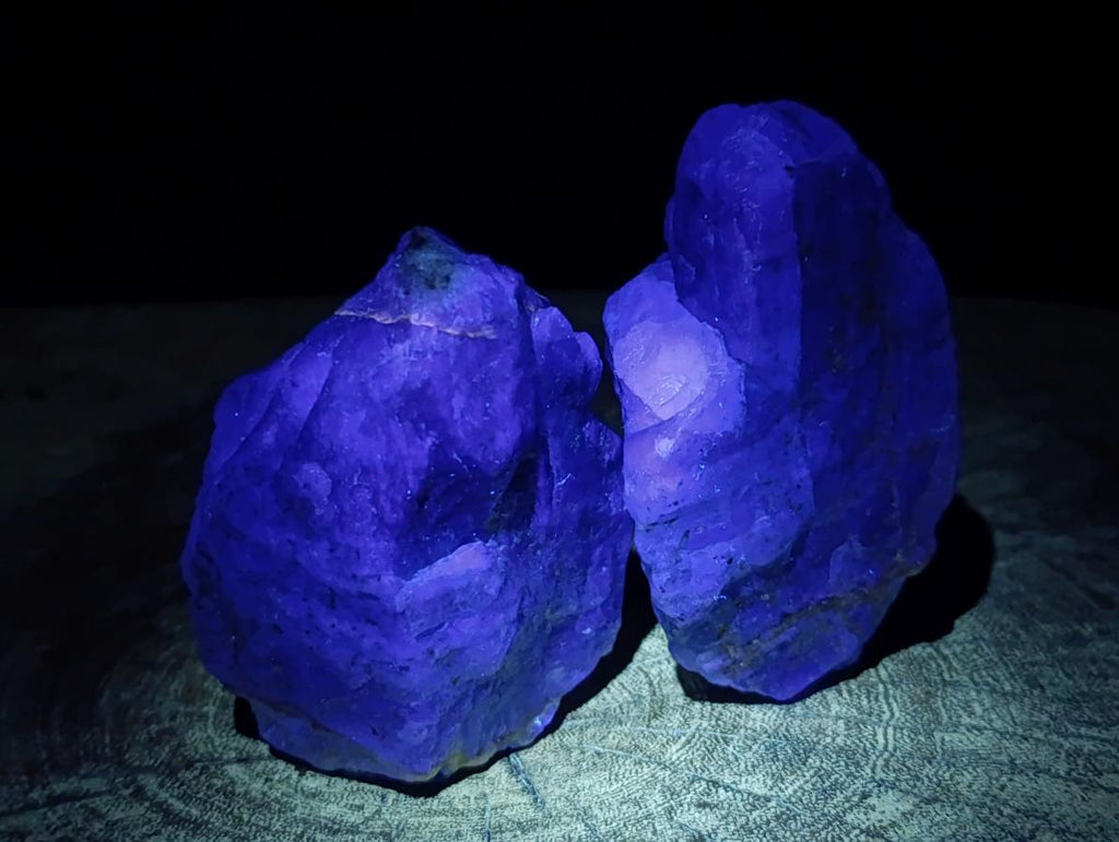 Natural Watermelon Fluorite Cobbed Specimens x 12 From Uis, Namibia