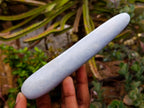 Polished Blue Calcite And Septerye Massage Wands x 5 From Madagascar