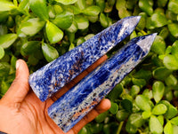Polished Sodalite Points x 6 From Kunene River, Namibia