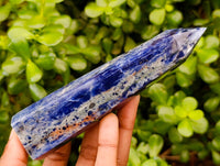 Polished Sodalite Points x 6 From Kunene River, Namibia