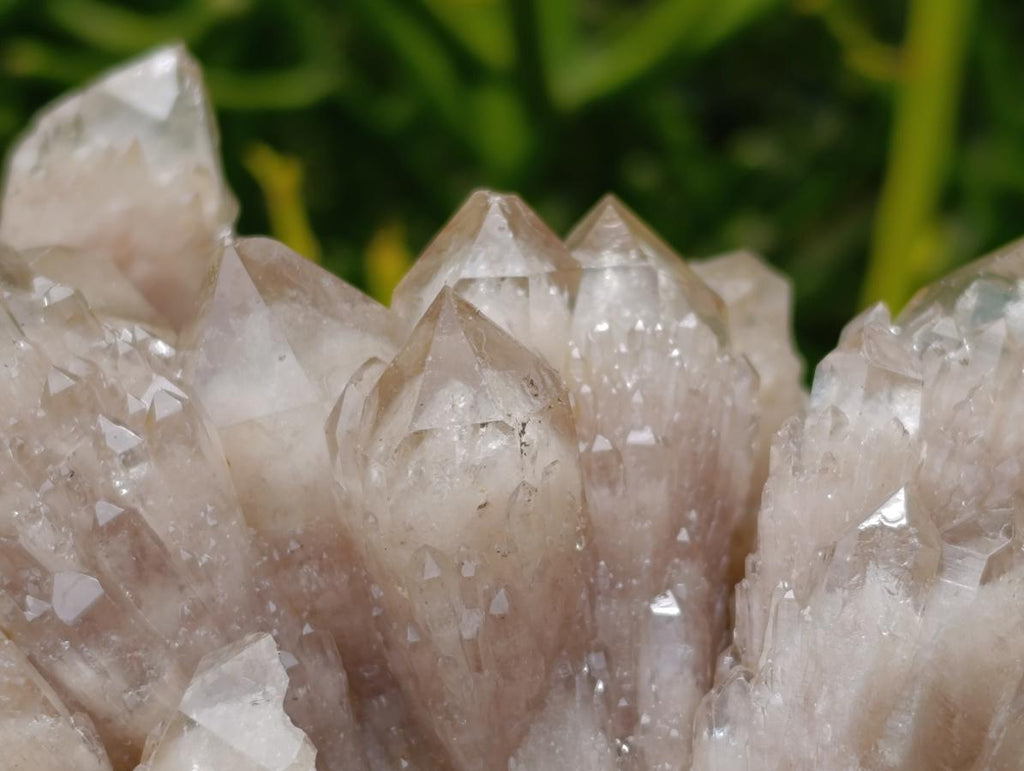 Natural Smokey Phantom Quartz Clusters x 3 From Luena, Congo