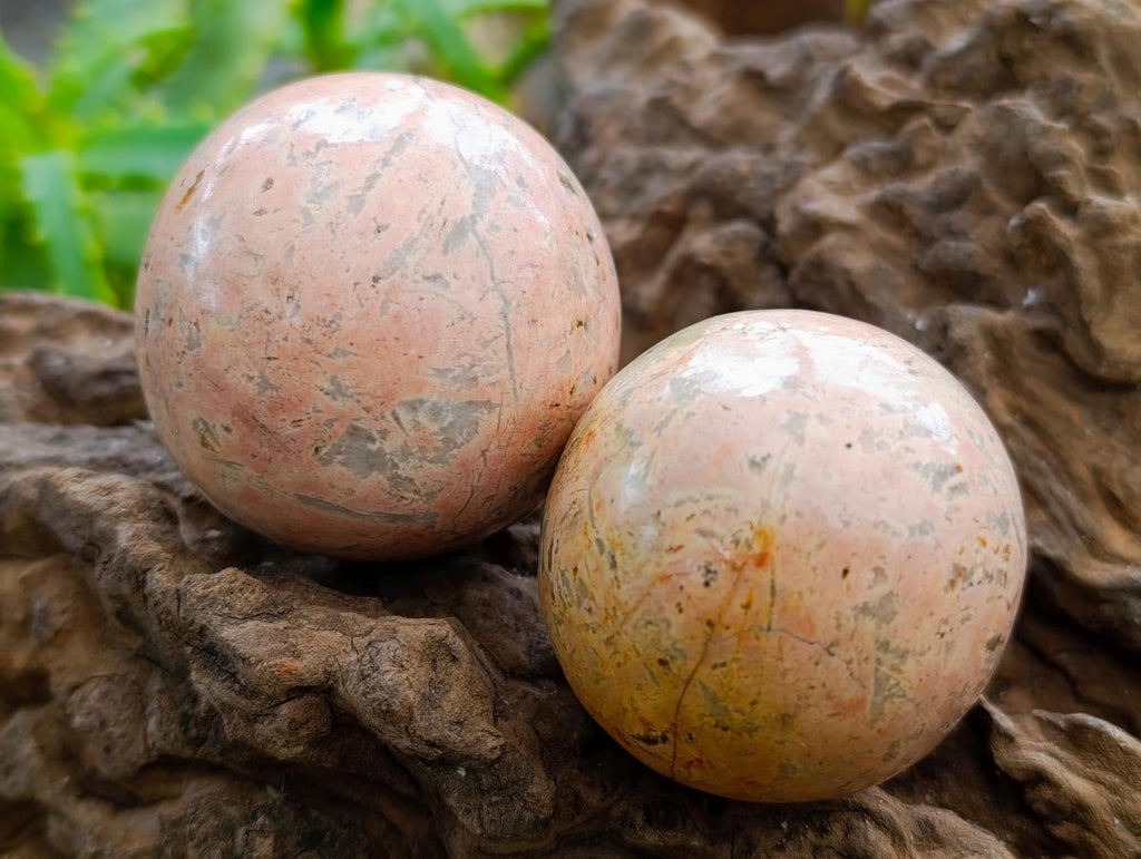 Polished Small Runestone Moonstone Feldspar Spheres x 8 From Zimbabwe