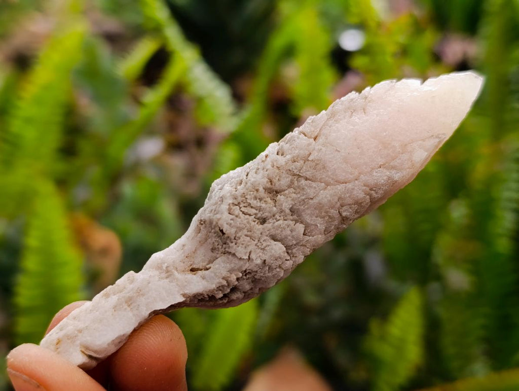 Natural Drusy Quartz Coated Calcite Spearhead Specimens x 12 From Alberts Mountain, Lesotho