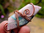 Hand Made Messina Quartz Copper Wire Wrapped Stone Pendants - Sold Per Piece - From Messina, South Africa