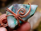 Hand Made Messina Quartz Copper Wire Wrapped Stone Pendants - Sold Per Piece - From Messina, South Africa