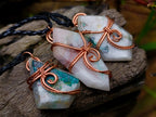 Hand Made Messina Quartz Copper Wire Wrapped Stone Pendants - Sold Per Piece - From Messina, South Africa