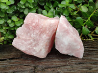 Natural Cobbed Rose Quartz Specimens x 7 From Northern Cape, South Africa