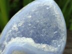 Polished Blue Lace Agate Standing Free Forms x 3 From Nsanje, Malawi